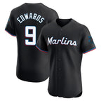 Miami Marlins #9 Xavier Edwards Player Black BFRAILEY Vapor Home Limited Elite Stitched Jerseys