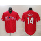 Philadelphia Phillies #14 Pete Rose Red BFRAILEY Cool Base Stitched Jersey