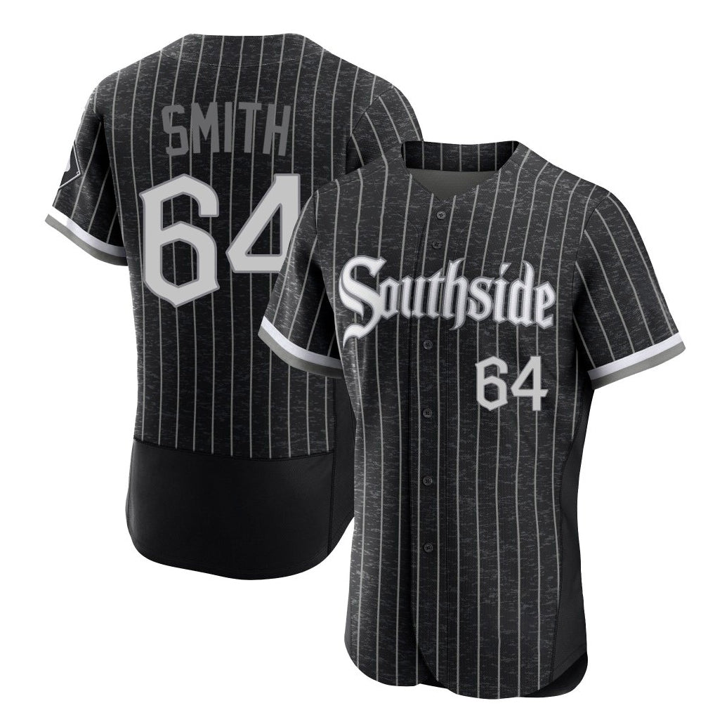 Chicago White Sox #64 Shane Smith Player Black BFRAILEY City Connect Limited Elite Home Stitched Jerseys