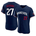 Minnesota Twins #27 Ryan Jeffers Player Navy BFRAILEYReplica Home Limited Elite Stitched Jerseys