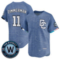 Washington Nationals #11 Ryan Zimmerman Blue BFRAILEY 2025 City Connect Limited Stitched Jersey