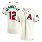 Arizona Diamondbacks #12 Lourdes Gurriel Jr. Cream BFRAILEY Home Elite Jersey