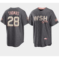 Washington Nationals #28 Lane Thomas 2022 Grey BFRAILEY City Connect Cherry Blossom Cool Base Stitched Jersey