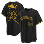 Cleveland Guardians #28 Tanner Bibee Player Black BFRAILEY Snake Skin City Home Game Stitched Jerseys