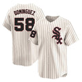 Chicago White Sox #58 Seranthony Dominguez Player Cream BFRAILEY Cooperstown Collection Limited Home Stitched Jerseys