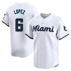 Miami Marlins #6 Otto Lopez Player White BFRAILEY Home Limited Stitched Jerseys