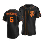 San Francisco Giants #5 Mike Yastrzemski 2020 Black BFRAILEY Jersey