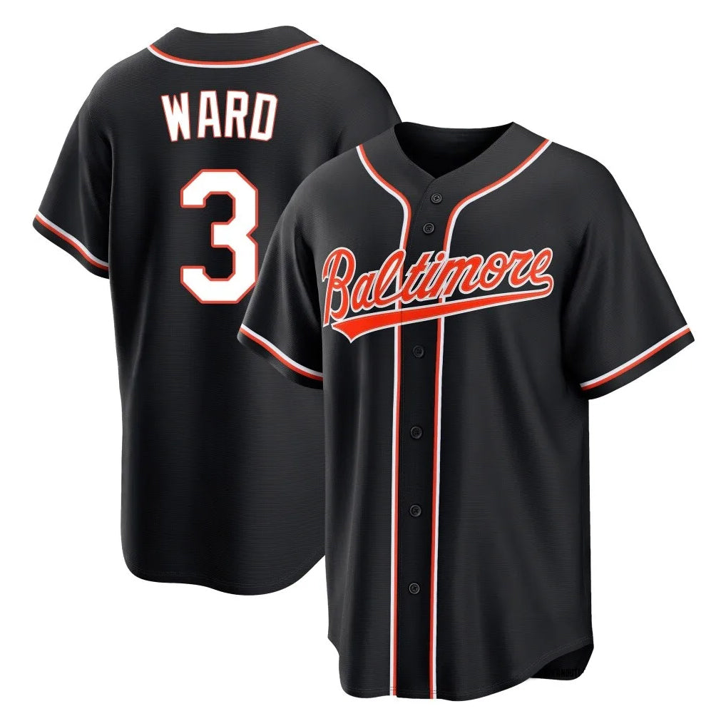 Baltimore Orioles #3 Taylor Ward Player Black BFRAILEY Out Home Game Stitched Jerseys