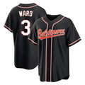 Baltimore Orioles #3 Taylor Ward Player Black BFRAILEY Out Home Game Stitched Jerseys