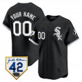 Custom Chicago White Sox 2024 Jackie Robinson Patch Vapor Premier Limited Jersey ¨C Black BFRAILEY