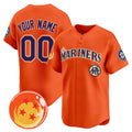 Custom Seattle Mariners x Dragon Ball Orange BFRAILEY Vapor Premier Limited Jersey - All Stitched