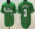Philadelphia Phillies #3 Bryce Harper Green BFRAILEY Limited Stitched Jersey