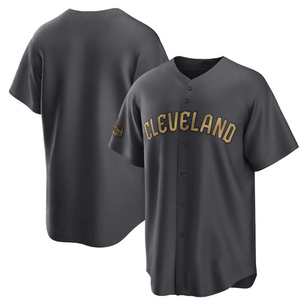Cleveland Guardians Blank Charcoal BFRAILEY 2022 All-Star Cool Base Stitched Jersey