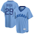 Chicago Cubs #29 Michael Busch Player Blue BFRAILEY T-shirt Cooperstown Collection Limited Stitched Jerseys