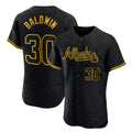 Atlanta Braves #30 Drake Baldwin Player Black BFRAILEY Snake Skin City Limited Elite Home Game Stitched Jerseys