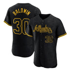 Atlanta Braves #30 Drake Baldwin Player Black BFRAILEY Snake Skin City Limited Elite Home Game Stitched Jerseys