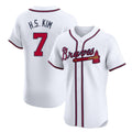 Atlanta Braves #7 Ha-Seong Kim Player White BFRAILEY Limited Elite Home Game Stitched Jerseys