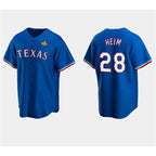 Texas Rangers #28 Jonah Heim Royal BFRAILEY 2023 World Series Stitched Jersey