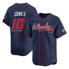 Atlanta Braves #10 Chipper Jones Player Navy BFRAILEY 2025 Speedway Classic Home Game Stitched Jerseys