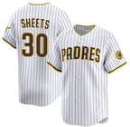 San Diego Padres #30 Gavin Sheets White BFRAILEY 2026 Home Limited Stitched Jersey