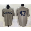 New York Yankees #43 Jonathan Lo¨¢isiga Gray BFRAILEY Cool Base Stitched Jersey