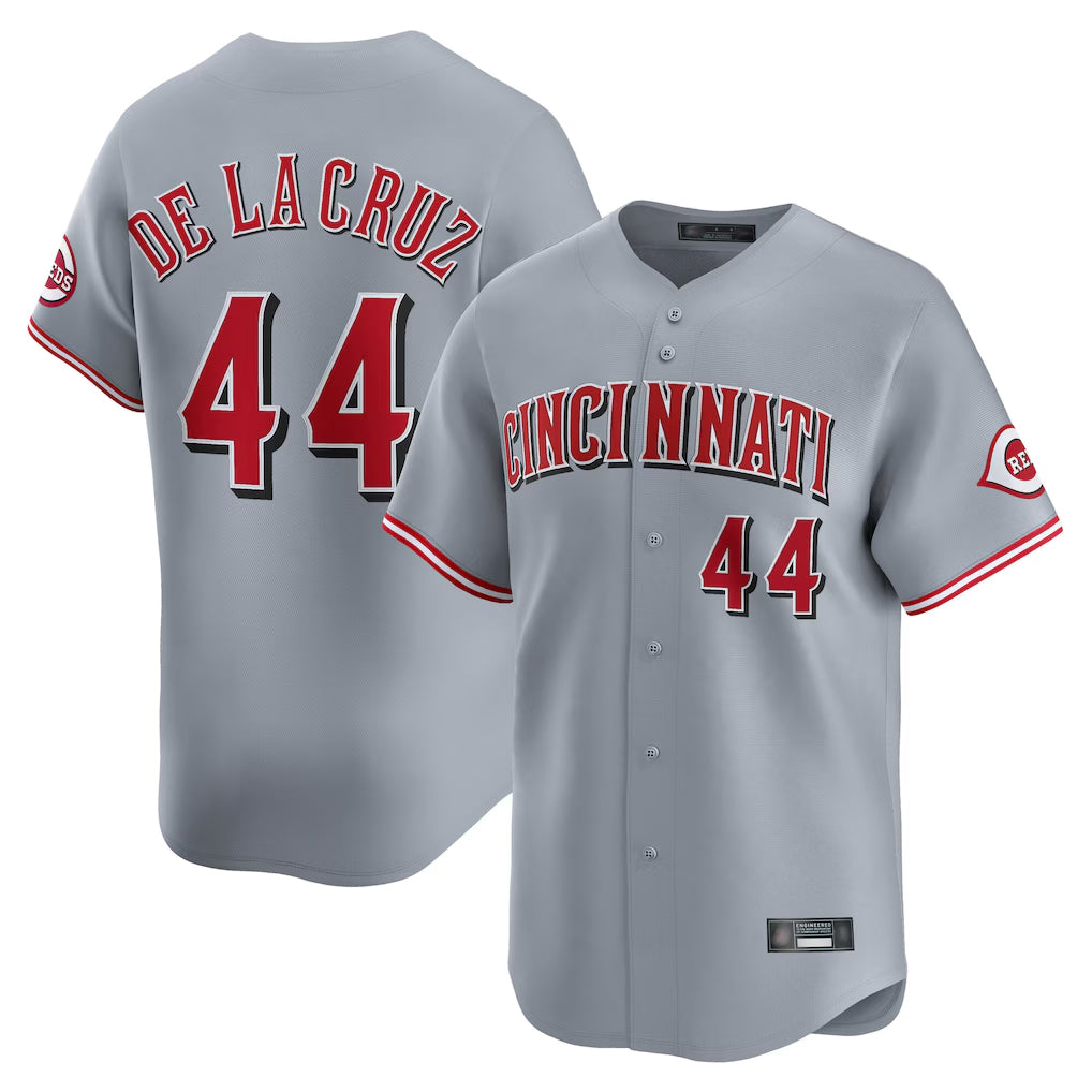 Cincinnati Reds #44 Elly De La Cruz Player Gray BFRAILEY Home Limited Stitched Jerseys