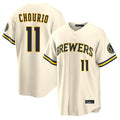 Milwaukee Brewers #11 Jackson Chourio Player Cream BFRAILEY Home Limited Stitched Jerseys