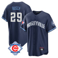 Chicago Cubs #29 Michael Busch Player Navy BFRAILEY 150th Anniversary City Connect Home Game Stitched Jerseys