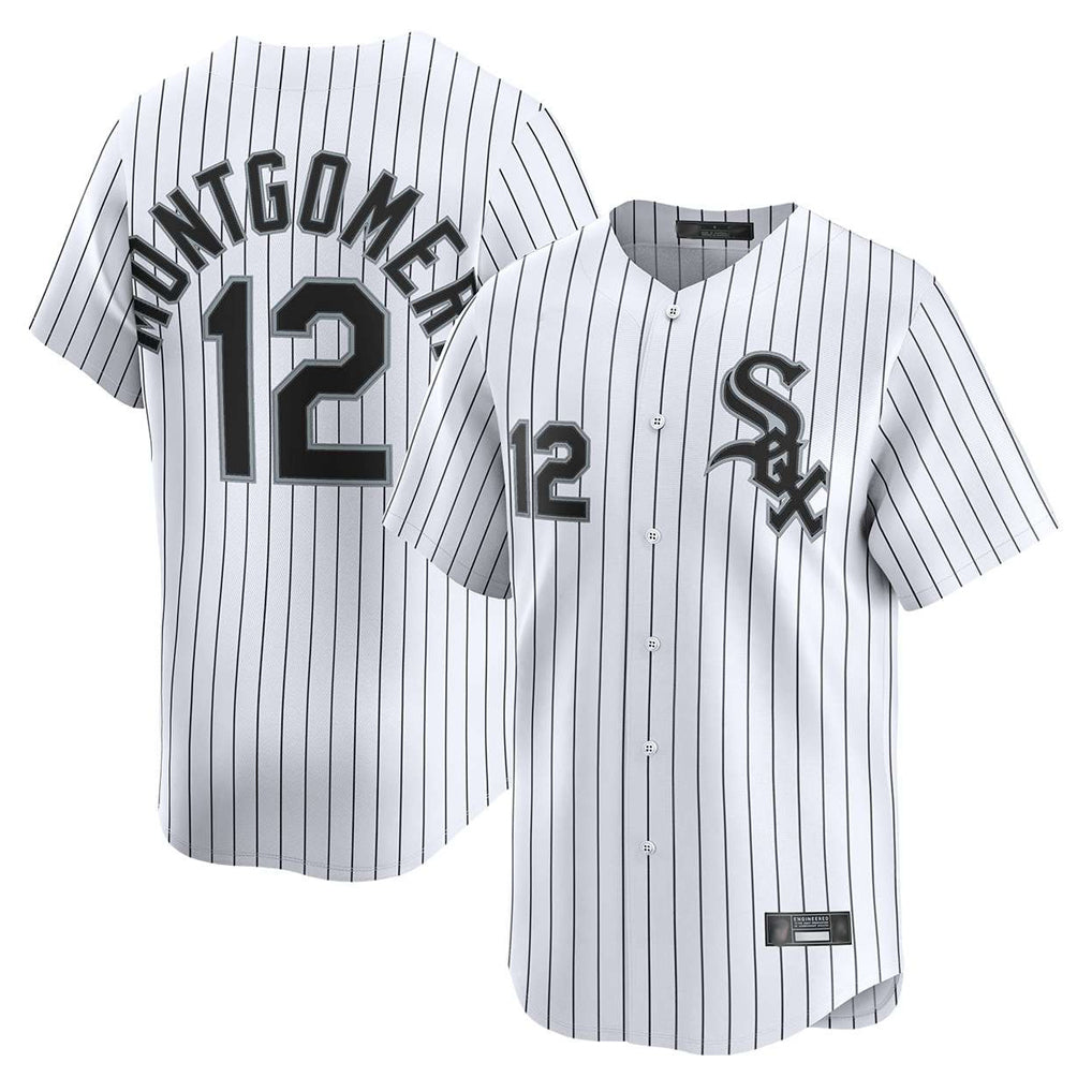 Chicago White Sox #12 Colson Montgomery Player White BFRAILEY Stripe Limited Home Stitched Jerseys