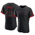 Cincinnati Reds #29 TJ Friedl Player Black BFRAILEY City Connect Limited Elite Home Stitched Jerseys