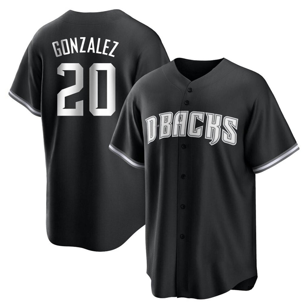 Arizona Diamondbacks #20 Luis Gonzalez Player Black BFRAILEY Game Home Stitched Jerseys