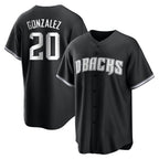 Arizona Diamondbacks #20 Luis Gonzalez Player Black BFRAILEY Game Home Stitched Jerseys