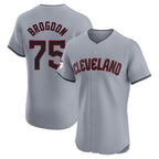 Cleveland Guardians #75 Connor Brogdon Player Gray BFRAILEY Road Limited Elite Home Stitched Jerseys