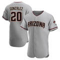 Arizona Diamondbacks #20 Luis Gonzalez Player Gray BFRAILEY Road Limited Elite Home Game Stitched Jerseys