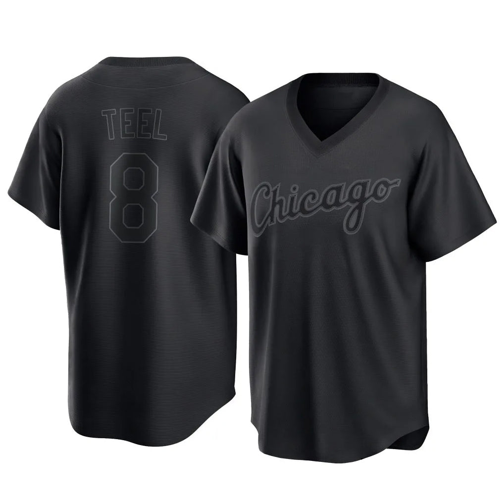 Chicago White Sox #8 Kyle Teel Player Black BFRAILEY T-shirt Home Game Stitched Jerseys