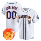 Custom Seattle Mariners x Dragon Ball White BFRAILEY Vapor Premier Limited Jersey - All Stitched