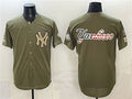 New York Yankees Team Big Logo Olive BFRAILEY 2026 Armed Forces Day Stitched Jersey