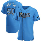 Tampa Bay Rays #50 Charlie Morton Light Blue BFRAILEY Alternate Jersey