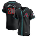 Arizona Diamondbacks #20 Luis Gonzalez Player Black BFRAILEY Limited Elite Home Game Stitched Jerseys
