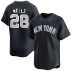 New York Yankees #28 Austin Wells Navy BFRAILEY 2025 Alternate Limited Stitched Jersey