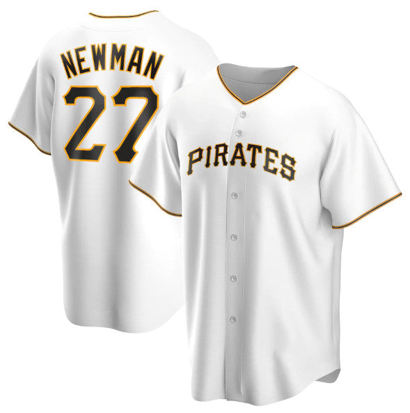 Pittsburgh Pirates #27 Kevin Newman White BFRAILEY Cool Base Stitched Jersey