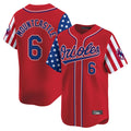 Baltimore Orioles #6 Ryan Mountcastle Player Red BFRAILEY Independence Day Vapor Premier Limited Home Game Stitched Jerseys