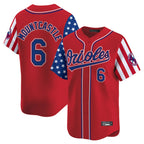 Baltimore Orioles #6 Ryan Mountcastle Player Red BFRAILEY Independence Day Vapor Premier Limited Home Game Stitched Jerseys