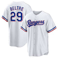 Texas Rangers #29 Adrian Beltre White BFRAILEY Home Retired Player Replica Jersey
