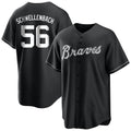 Atlanta Braves #56 Spencer Schwellenbach Player Black BFRAILEY Home Game Stitched Jerseys