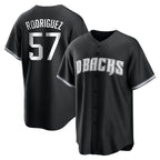 Arizona Diamondbacks #57 Eduardo Rodriguez Player Black BFRAILEY Game Home Stitched Jerseys
