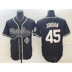 Chicago White Sox #45 Michael Jordan Black BFRAILEY Cool Base Stitched Jersey