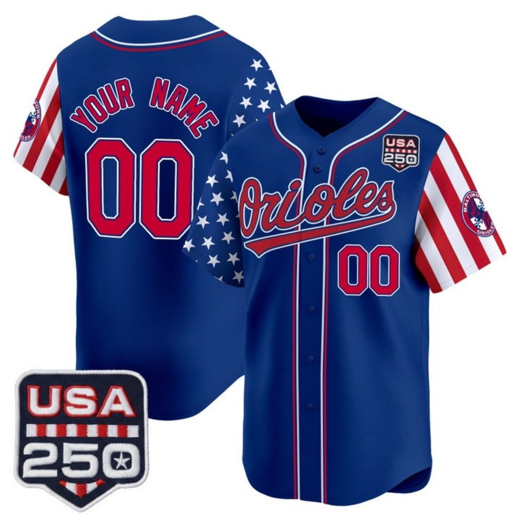 Custom Baltimore Orioles America 250 Edition Vapor Premier Limited Royal BFRAILEY Stitched Jerseys