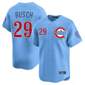Chicago Cubs #29 Michael Busch Player Light Blue BFRAILEY Limited Home Stitched Jerseys