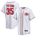 Cincinnati Reds #35 Jose Trevino Player White BFRAILEY Game Home Stitched Jerseys